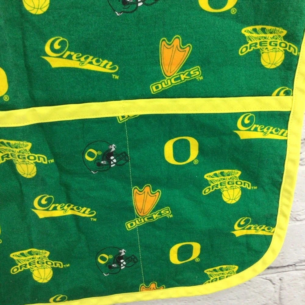 Oregon Ducks Bib Green Yellow Handmade